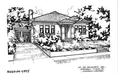Drawing - Property Illustration, 65 The Boulevard, Hawthorn