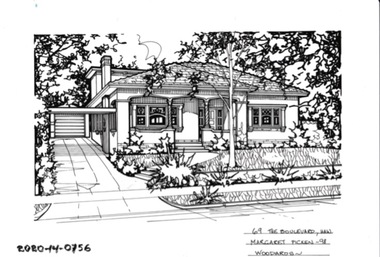 Drawing - Property Illustration, 69 The Boulevard, Hawthorn
