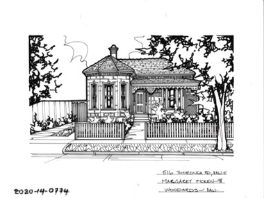 Drawing - Property Illustration, 516 Tooronga Road, Hawthorn East, 1993