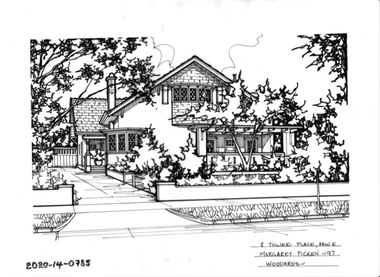 Drawing - Property Illustration, 8 Tower Place, Hawthorn East