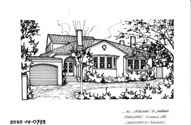 Drawing - Property Illustration, 41 Urquhart Street, Hawthorn, 1993