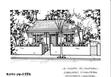 Drawing - Property Illustration, 2 Vicars Street, Hawthorn