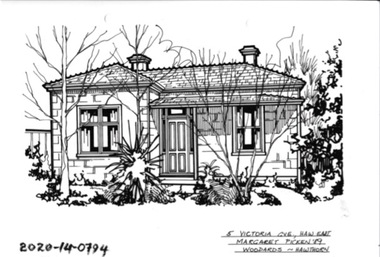 Drawing - Property Illustration, 5 Victoria Grove, Hawthorn East, 1993