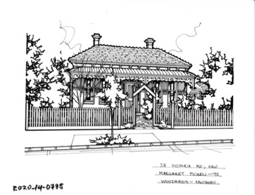 Drawing - Property Illustration, 23 Victoria Road, Hawthorn East, 1993