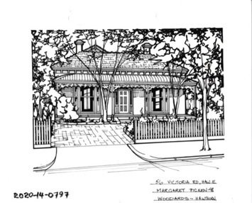 Drawing - Property Illustration, 56 Victoria Road, Hawthorn East, 1993