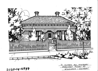 Drawing - Property Illustration, 71 Victoria Road, Hawthorn East, 1993