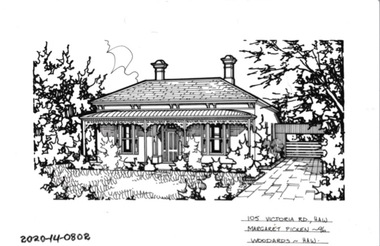 Drawing - Property Illustration, 105 Victoria Road, Hawthorn East, 1993