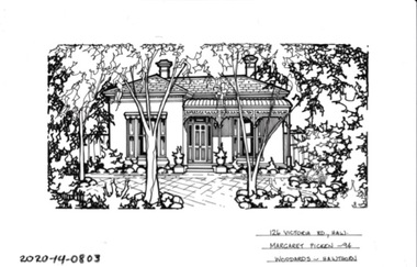 Drawing - Property Illustration, 126 Victoria Road, Hawthorn East, 1993