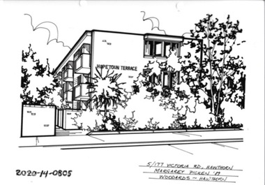 Drawing - Property Illustration, 5/177 Victoria Road, Hawthorn East, 1993