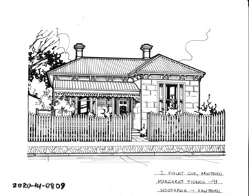 Drawing - Property Illustration, 2 Violet Grove, Hawthorn, 1993