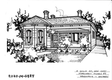 Drawing - Property Illustration, 4 Wills Street, Hawthorn East