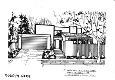 Drawing - Property Illustration, 7 Wiseman Street, Hawthorn East, 1993