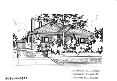 Drawing - Property Illustration, 6 Wright Street, Hawthorn