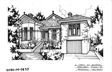 Drawing - Property Illustration, 6 Yarra Street, Hawthorn