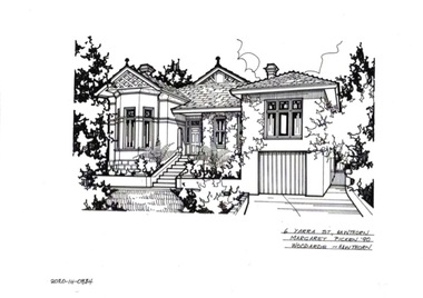 Drawing - Property Illustration, 6 Yarra Street, Hawthorn