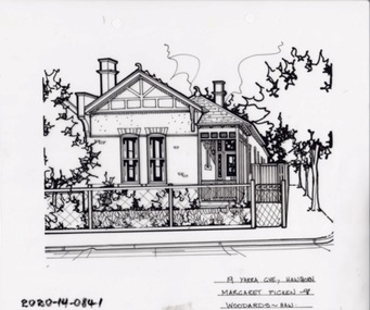 Drawing - Property Illustration, 19 Yarra Street, Hawthorn, 1993