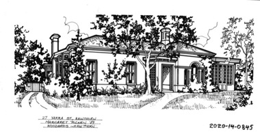 Drawing - Property Illustration, 27 Yarra Street, Hawthorn
