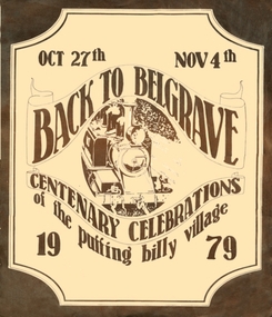 Work on paper - Back to Belgrave 1979 poster