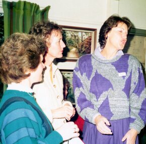 Photograph, Women talking at the Park Orchards Community House