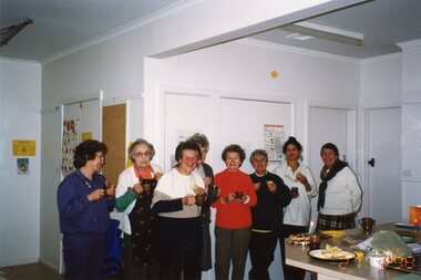 Photograph, Group of ladies enjoying a cuppa at the Park Orchards Community House