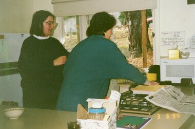 Photograph, Ladies in kitchen at Park Orchards Community House
