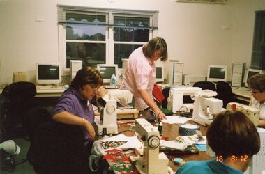 Photograph, Ladies sewing at Park Orchards Community House