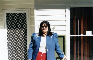 Photograph, Lady posing outside the Park Orchards Community Centre