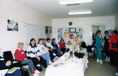 Photograph, A number of name-tagged ladies eating at Park Orchards Community Centre, Unknown year