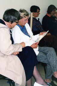 Photograph, Ladies sitting at Park Orchards Community Centre, Unknown date