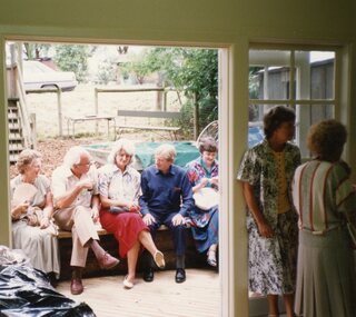 Photograph, Crowd at POCH's extension celebration, Circa 1993