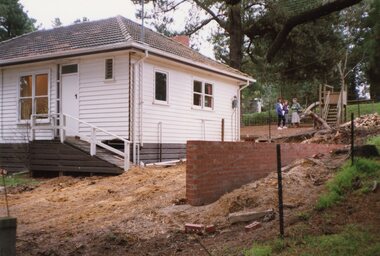Photograph, Initial footings of the new POCH extension, Circa 1993