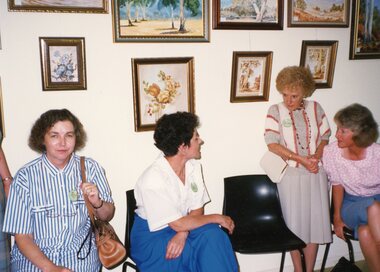 Photograph, Four ladies inside at the opening of the new POCH extension, Circa 1993