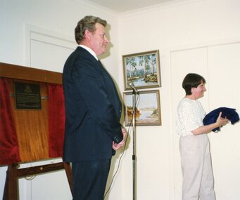 Photograph, Bob Halverston officially opening the new POCH extension, Circa 1993