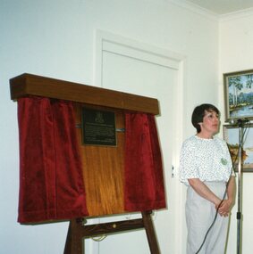 Photograph, Kate Healey at the new POCH extension, Circa 1993