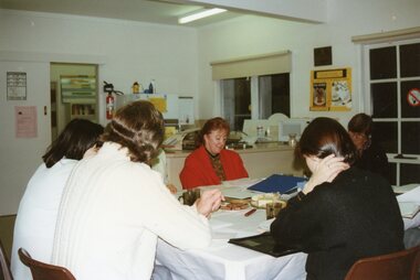 Photograph, A meeting at Park Orchards Community House, Unknown date