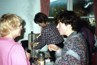 Photograph, Ladies enjoying a chat and cuppa at Park Orchards Community Centre, Unknown date