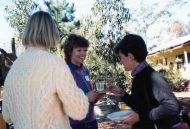 Photograph, Three ladies at Park Orchards Community Centre, Unknown date