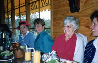 Photograph, POCH ladies enjoying meal at restaurant, Unknown date