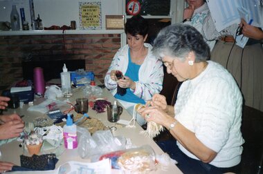Photograph, Ladies doing craft work at Park Orchards Community Centre, Unknown date