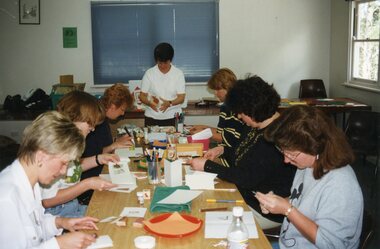 Photograph, Card-making class at  Park Orchards Community Centre, Unknown date