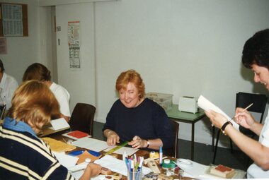 Photograph, Card-making at Park Orchards Community Centre, Unknown date
