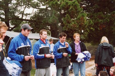 Photograph, Footballers at the Park Orchards Community House, 1999
