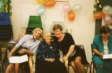 Photograph, Ladies celebrating at Park Orchards Community House, Unknown date