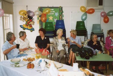 Photograph, Ladies at Vima's 100th birthday celebration at Park Orchards Community House, Circa 2004