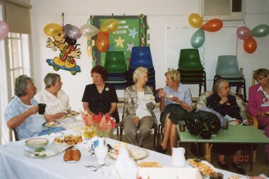 Photograph, Guests at Vima's 100th birthday celebration at Park Orchards Community House, Circa 2004