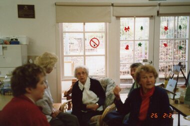 Photograph, Ladies at Vima's 100th birthday celebration at Park Orchards Community House, Circa 2004