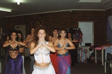 Photograph, Belly dancers at Park Orchards Community House, 1999