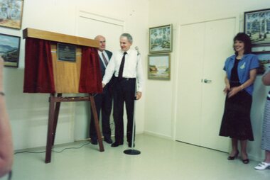Photograph, Unveiling the POCH extension, 1988