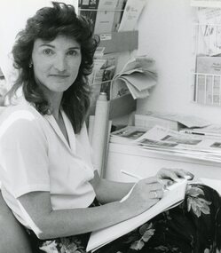 Photograph, Barbara Gray, who ran the writing course at POCH, Date unknown