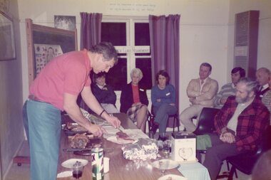 Photograph, Meat-carving workshop at POCH, Date unknown